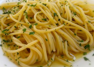 Spaghetti con la colatura di alici di Cetara