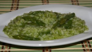 risotto con crema di asparagi