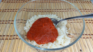 riso bollito con pomodoro