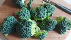 cimette di broccoli pulite